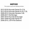 Positive Plus Front Semi-Metallic Disc Brake Pads For Hyundai Santa Fe Kia Sedona Genesis Entourage XL PPF-D1202